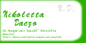 nikoletta daczo business card